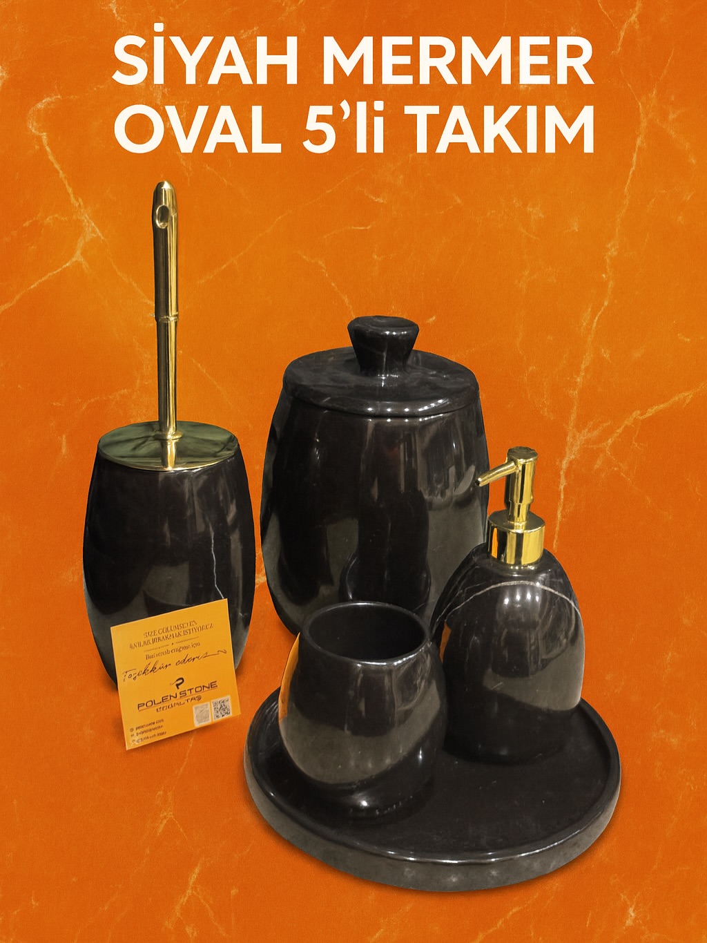 Luxury Black Marble Bathroom Set Elevates Home Design