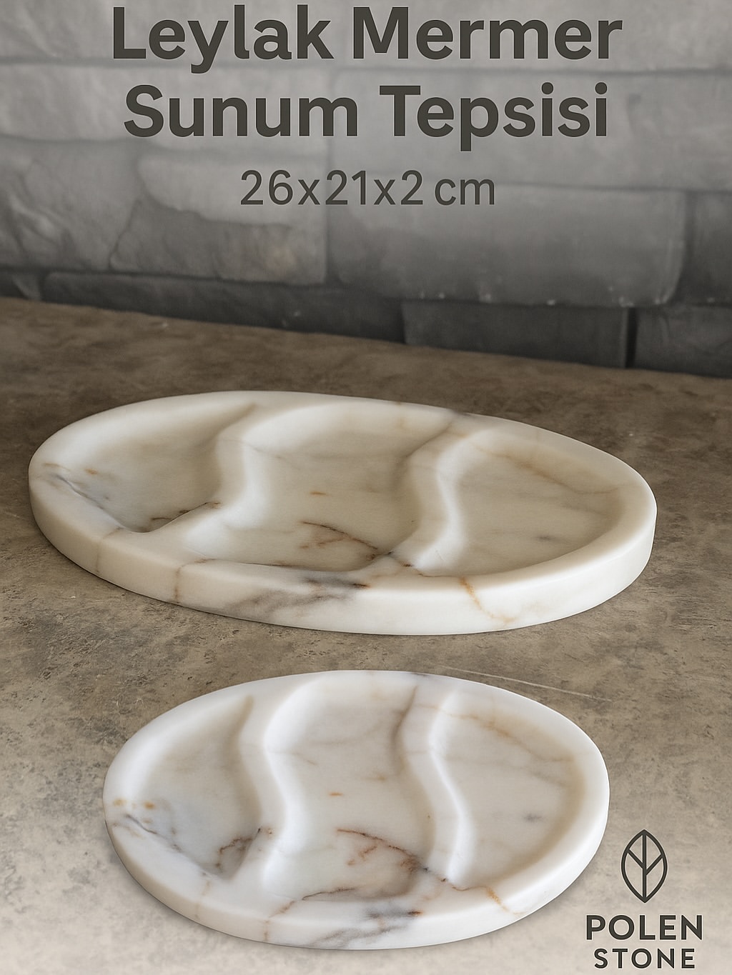 Leylak Mermer Sunum Tepsisi Adds Elegance and Natural Beauty to Tables